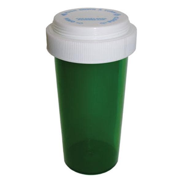 Medicine Vial Plastic 13 Dram Green Reusable 275/Ca