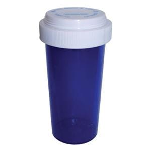 Medicine Vial Plastic 8 Dram Blue Reusable 410/Ca