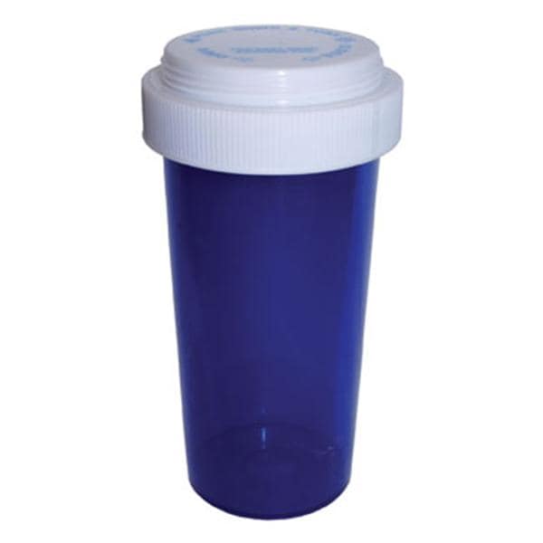 Medicine Vial Plastic 8 Dram Blue Reusable 410/Ca