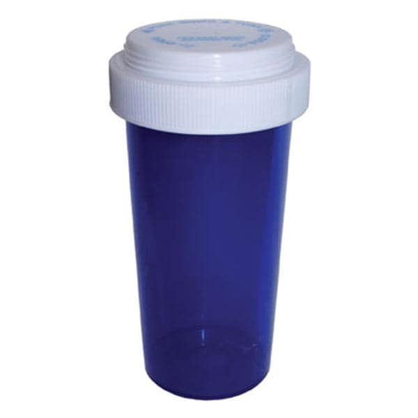 Medicine Vial Plastic 30 Dram Blue Reusable 195/Ca