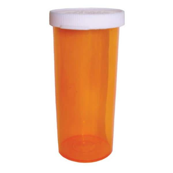 Medicine Vial Plastic 30 Dram Amber Reusable 280/Ca