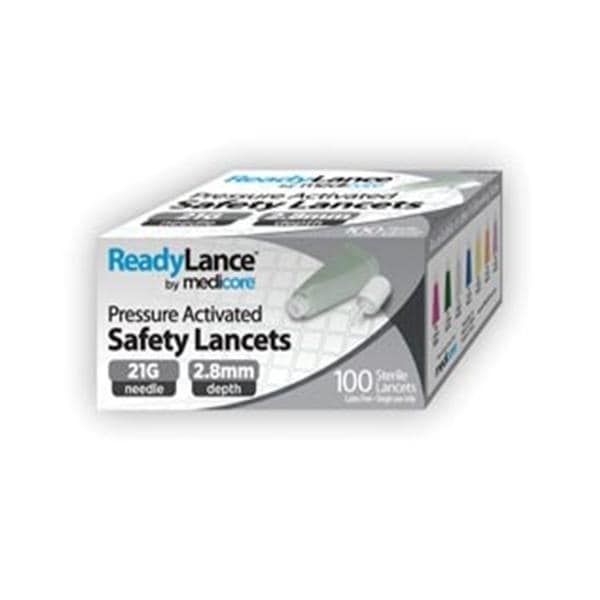 ReadyLance Incision Device Lancet 21gx2.8mm Safety Gray 100/Bx