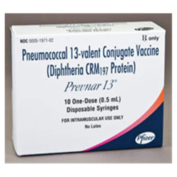 Prevnar13 Pneumococcal Injectable 0.5mL PFS 10/Pk