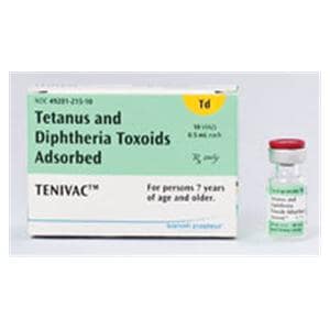 Tenivac Tetanus Toxoid/ Diphtheria Adolescent/Adult Injectable 0.5mL SDV 10/Pk