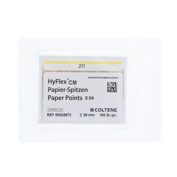 Hyflex CM Absorbent Points Size #20 0.04 100/Pk