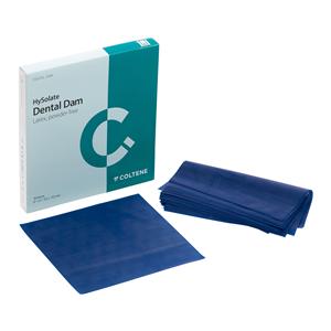 HySolate Latex Rubber Dam 6 in x 6 in Medium Gauge Blue Unflavored Unscntd 36/Bx