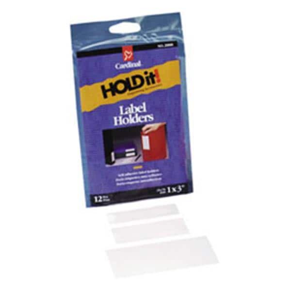 Clear Label Holders For 1 in Binders 1 3/8 in x 3 in 12/Pack 12/Pk