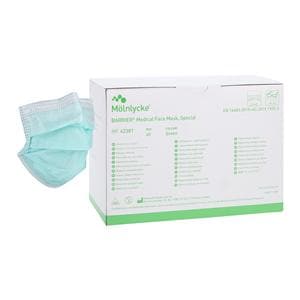 Barrier Surgical Mask Not ASTM Rated Anti-Fog Green 60/Bx