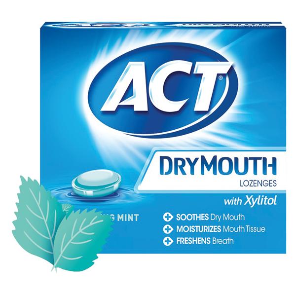 ACT Dry Mouth Lozenges Mint Xylitol 24/Ca