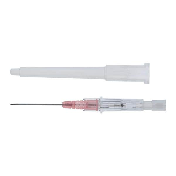 Acuvance Plus IV Catheter Safety 20 Gauge 1-1/4" Pink Straight Ea