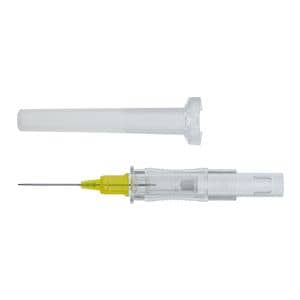 Jelco Protectiv IV Catheter Safety 24 Gauge 3/4" Yellow Straight Ea