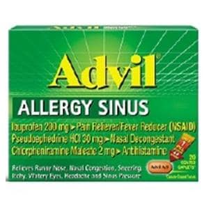 Advil Allergy/Sinus Oral Caplets 200mg/30mg 20/Bx, 72 BX/CA