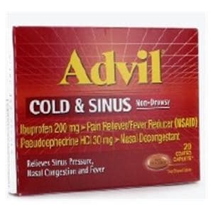 Advil Cold/Sinus Caplets 200/30mg 20/Pk