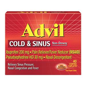 Advil Cold/Sinus Caplets 200/30mg 40/Pk, 36 PK/CA