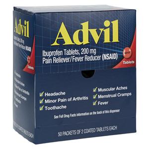 Advil Tablets 200mg Industrial Pack 50x2/Bx, 24 BX/CA