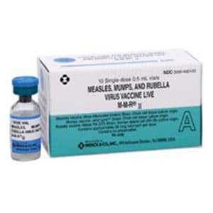 MMR II Measles Mumps Rubella Injectable 0.5mL Pwd Sol SDV 0.5mL 10/Pk