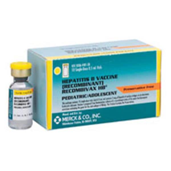 Recombivax-HB Hepatitis B Pediatric Injectable 0.5mL SDV 0.5mL 10/Pk