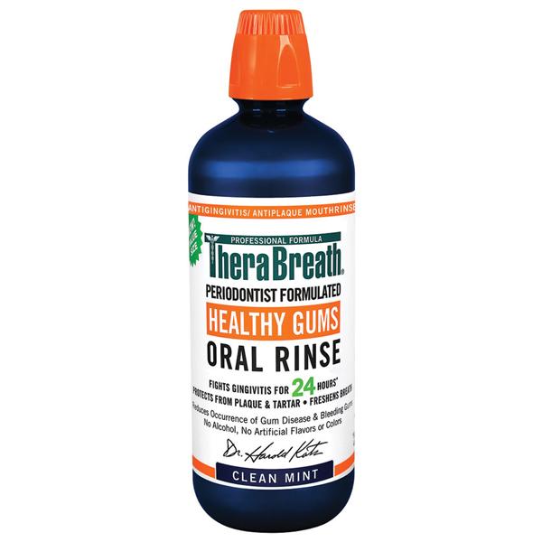 TheraBreath Clean Mint Mouth Rinse 1 Liter 2/Pk