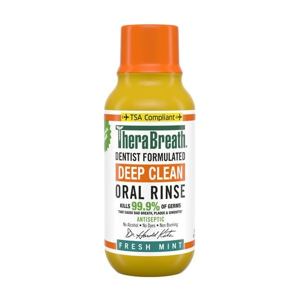 TheraBreath Antibacterial Fresh Mint Mouth Rinse 3 oz 72/Ca