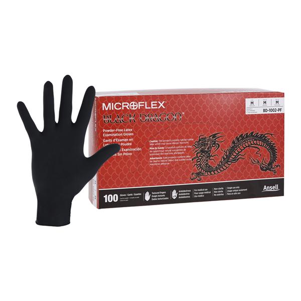 Black Dragon Exam Gloves Medium Black Non-Sterile