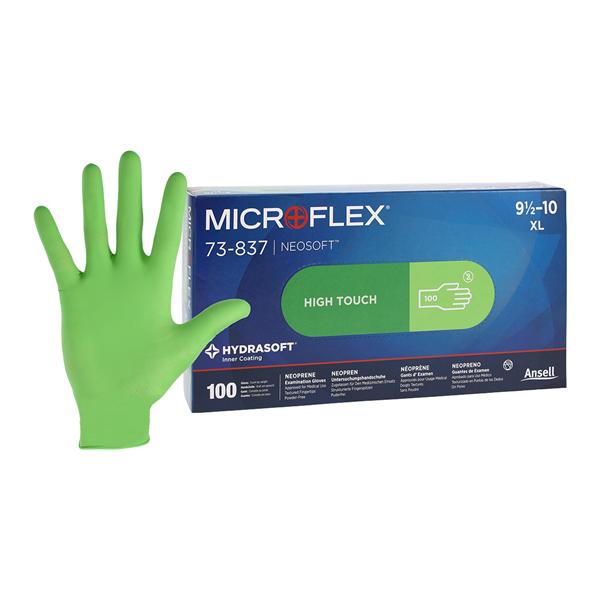 NeoSoft Neoprene Exam Gloves X-Large Green Non-Sterile