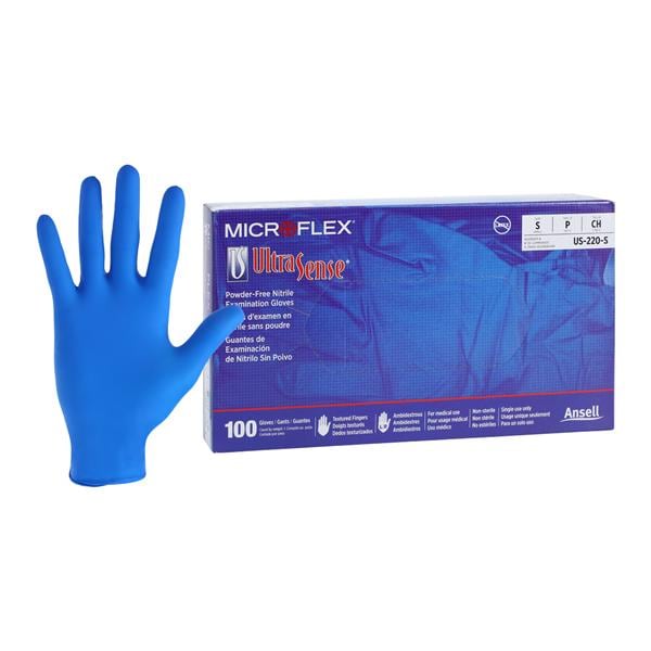 UltraSense Nitrile Exam Gloves Small Blue Non-Sterile