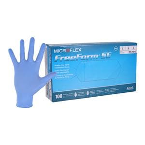 FreeForm SE Nitrile Exam Gloves Large Blue Non-Sterile, 10 BX/CA