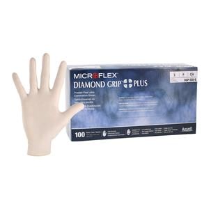 Diamond Grip Plus Exam Gloves Small Natural Non-Sterile, 10 BX/CA