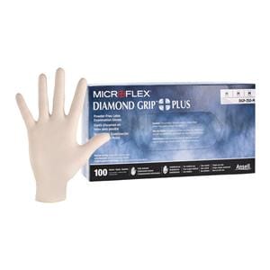Diamond Grip Plus Exam Gloves Medium Natural Non-Sterile, 10 BX/CA
