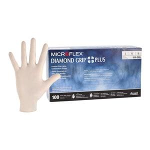 Diamond Grip Plus Exam Gloves Large Natural Non-Sterile, 10 BX/CA