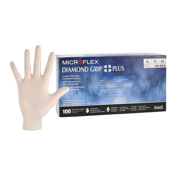 Diamond Grip Plus Exam Gloves X-Large Natural Non-Sterile