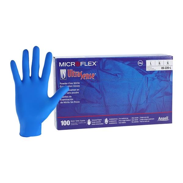 UltraSense Nitrile Exam Gloves Large Blue Non-Sterile