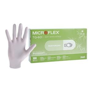 Soft White Nitrile Exam Gloves Medium White Non-Sterile, 10 BX/CA