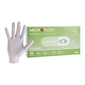 Soft White Nitrile Exam Gloves Small White Non-Sterile, 10 BX/CA