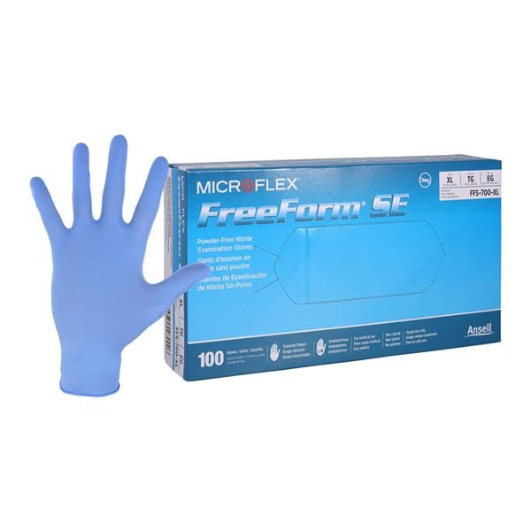 FreeForm SE Nitrile Exam Gloves X-Large Blue Non-Sterile