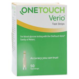 OneTouch Verio Blood Glucose Test Strip CLIA Waived 50/Bx, 24 BX/CA