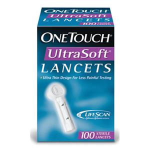 OneTouch UltraSoft Incision Device Lancet 28g Conventional White Thin Tip 100/Bx, 24 BX/CA