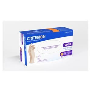 Criterion Vinyl Exam Gloves X-Small Standard Clear Non-Sterile