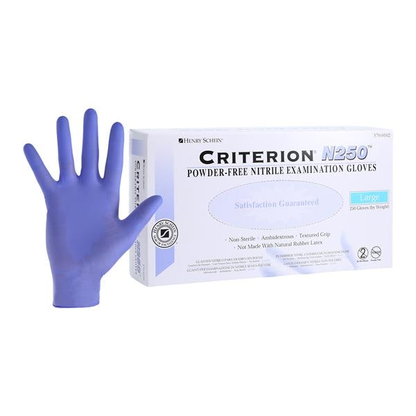 Criterion N250 Nitrile Exam Gloves Large Blue Non-Sterile
