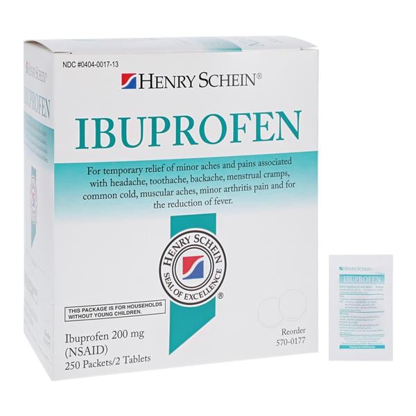 Ibuprofen NSAID Tablets 200mg Pouch 250x2/Bx