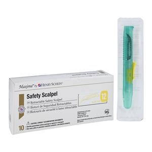 Scalpel Maxima #12 Safety Sterile Disposable 10/Bx, 50 BX/CA