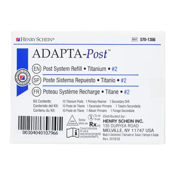 ADAPTA-Post Post Kit Titanium Size Blue Ea