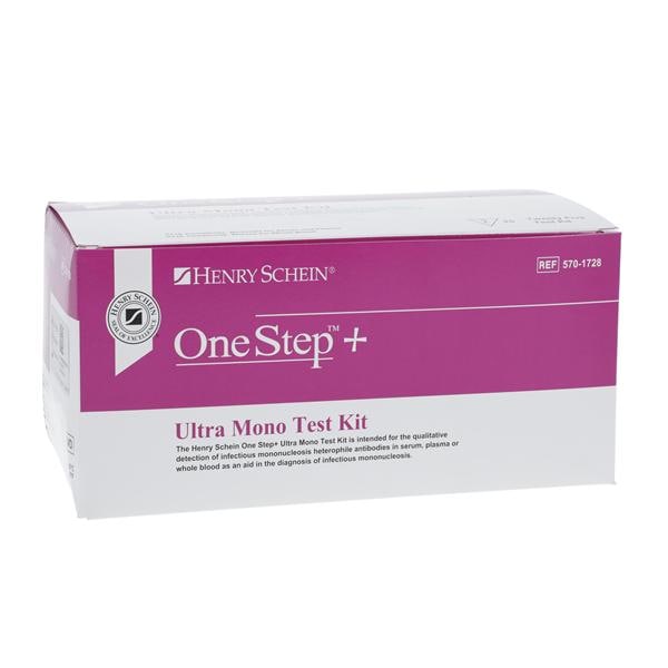 Henry Schein OneStep Ultra Mono Test Kit CLIA Waived for Whole Blood 25/Bx