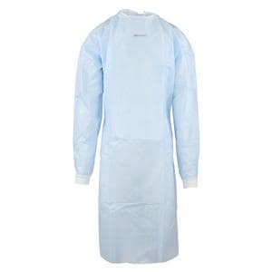 Chemo Gown Spunbound Polypropylene X-Large Blue 10/Pk