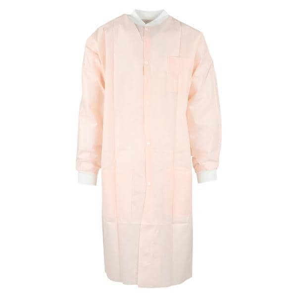 Maxi-Gard Protective Lab Coat SMS Large Light Pink 10/Pk, 5 PK/CA