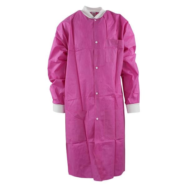 Maxi-Gard Protective Lab Coat SMS Large Raspberry 10/Pk, 5 PK/CA