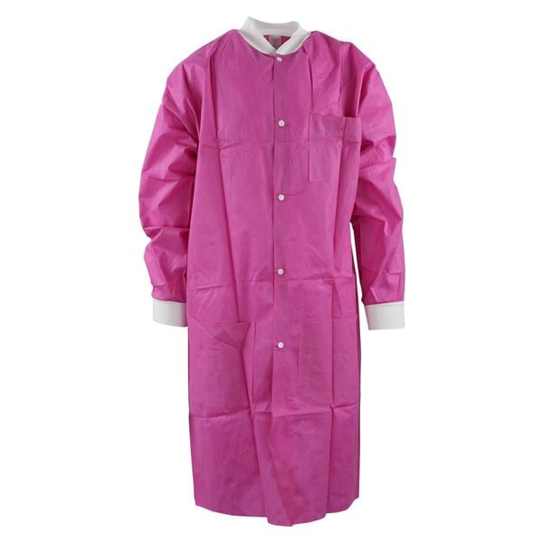 Maxi-Gard Protective Lab Coat SMS X-Large Raspberry 10/Pk, 5 PK/CA