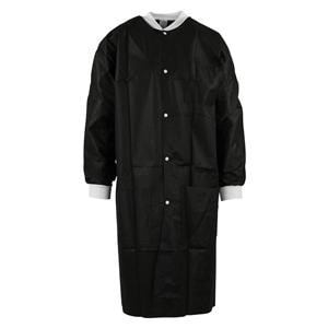 Maxi-Gard Protective Lab Coat SMS Small Black 10/Pk, 5 PK/CA