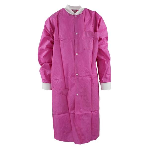 Maxi-Gard Protective Lab Coat SMS Small Raspberry 10/Pk, 5 PK/CA