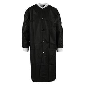 Maxi-Gard Protective Lab Coat SMS Medium Black 10/Pk, 5 PK/CA